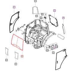 Mahindra Tractor Front Windshield 007637410U1