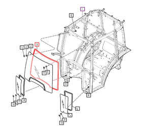 Mahindra Tractor Front Windshield Glass Insulator 14527022120 Mahindra Direct Parts
