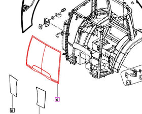 Mahindra Tractor Front Windshield H07653058U01 Mahindra Direct Parts