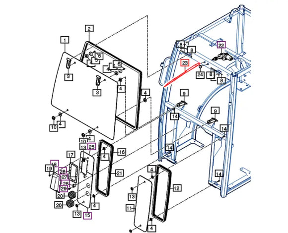 Mahindra Tractor Front Windshield Wiper Blade and Arm 14527023200 Mahindra