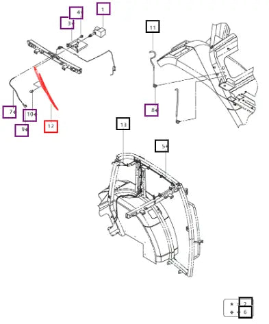 Mahindra Tractor Front Wiper Arm And Blade Assembly E007517194D91 Mahindra Direct Parts