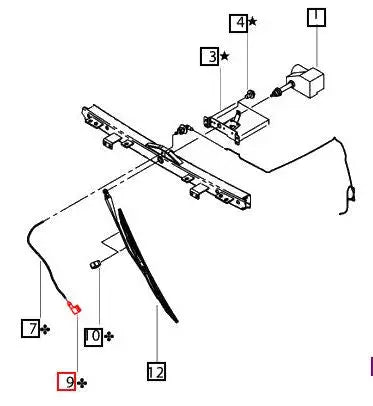 Mahindra Tractor Front Wiper Fluid Nozzle E007518310D1 Mahindra Direct Parts