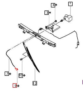 Mahindra Tractor Front Wiper Fluid Nozzle E007518310D1 Mahindra Direct Parts