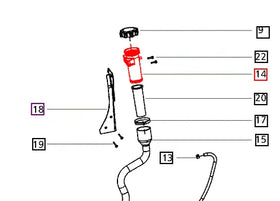 Mahindra Tractor Fuel Filling Neck 007515185D91 Mahindra Direct Parts