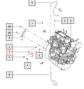 Mahindra Tractor Fuel Filter Bracket 006047051K91 Mahindra Direct Parts