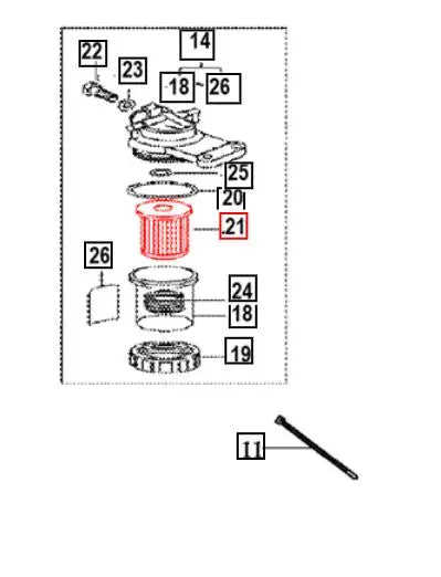 Mahindra Tractor Fuel Filter Element Mahindra