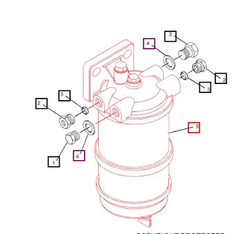 Mahindra Tractor Fuel Filter (Filter ONLY) 4415122 Mahindra Direct Parts