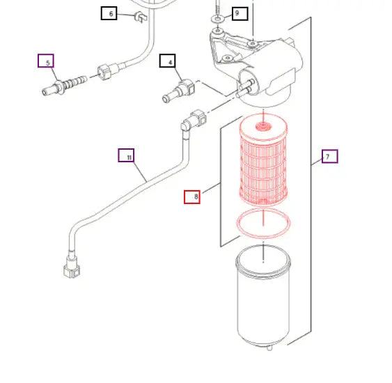 Mahindra Tractor Fuel Filter and O-Ring IR-1804 Mahindra Direct Parts