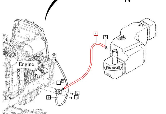 Mahindra Tractor Fuel Hose - Tank to Pump 12611113200 Mahindra Direct Parts