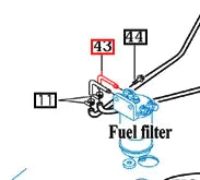 Mahindra Tractor Fuel Hose - Water Seperator 19021115101 Mahindra Direct Parts