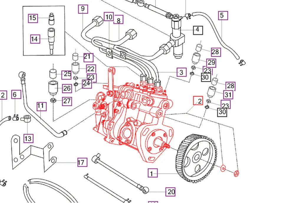 Mahindra Tractor Fuel Injection Pump 1111100DAS Mahindra