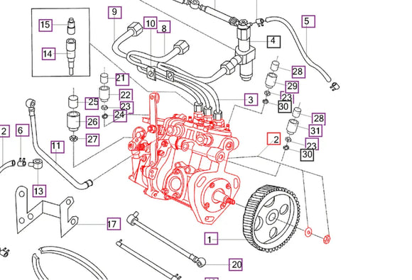 Mahindra Tractor Fuel Injection Pump 1111100DAS Mahindra