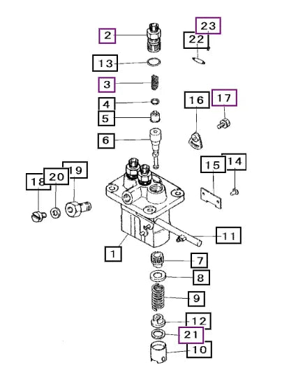 Mahindra Tractor Fuel Injection Pump 31B6503050 Mahindra Direct Parts