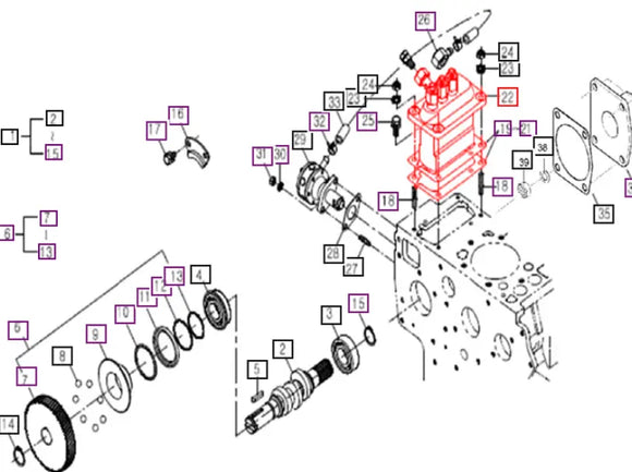 Mahindra Tractor Fuel Injection Pump E5763-51011 Mahindra