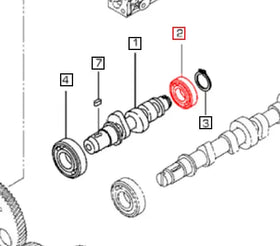 Mahindra Tractor Fuel Injection Pump Shaft Bearing 006054284K01 Mahindra Direct Parts