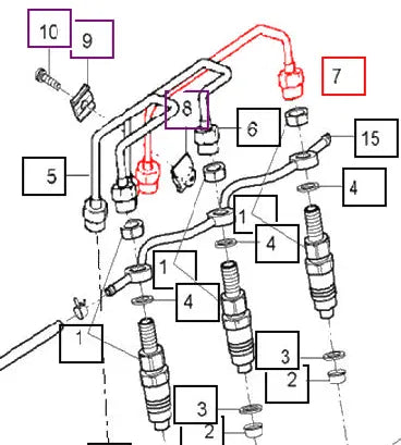 Mahindra Tractor Fuel Injection Tube 3 E577553731 Mahindra Direct Parts