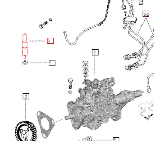 Mahindra Tractor Fuel Injector 000021824E14 Mahindra Direct Parts