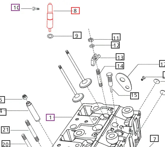 Mahindra Tractor Fuel Injector 006005359F1 Mahindra Direct Parts