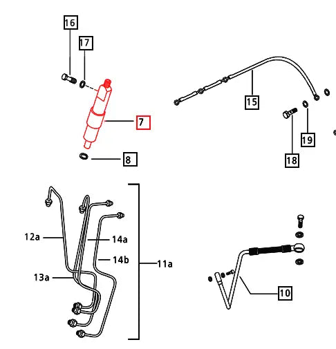 Mahindra Tractor Fuel Injector 006005712D91 Mahindra Direct Parts
