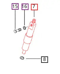 Mahindra Tractor Fuel Injector 006006124B91 Mahindra Direct Parts