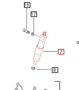 Mahindra Tractor Fuel Injector 006006267D91 Mahindra Direct Parts