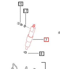 Mahindra Tractor Fuel Injector 006006267D91