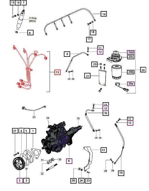 Mahindra Tractor Fuel Injector Lines Mahindra Direct Parts