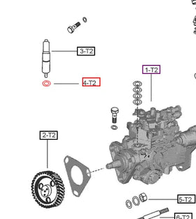 Mahindra Tractor Fuel Injector Washer 006000138F1 Mahindra Direct Parts