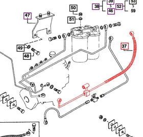 Mahindra Tractor Fuel Line - FIP to Tank 005555727R91 Mahindra Direct Parts