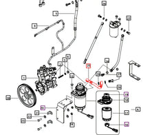 Mahindra Tractor Fuel Line - Low Pressure Filter to Injection Pump 006016088D1