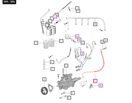 Mahindra Tractor Fuel Line From Injection Pump to Fuel Tank 006000203F1 Mahindra