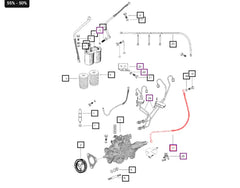 Mahindra Tractor Fuel Line - Overflow Pipe from Injection Pump to Fuel Tank 006000203F1