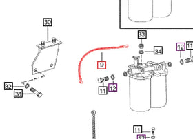 Mahindra Tractor Fuel Line - Fuel Tank to Feed Pump 005559203B91 Mahindra Direct Parts