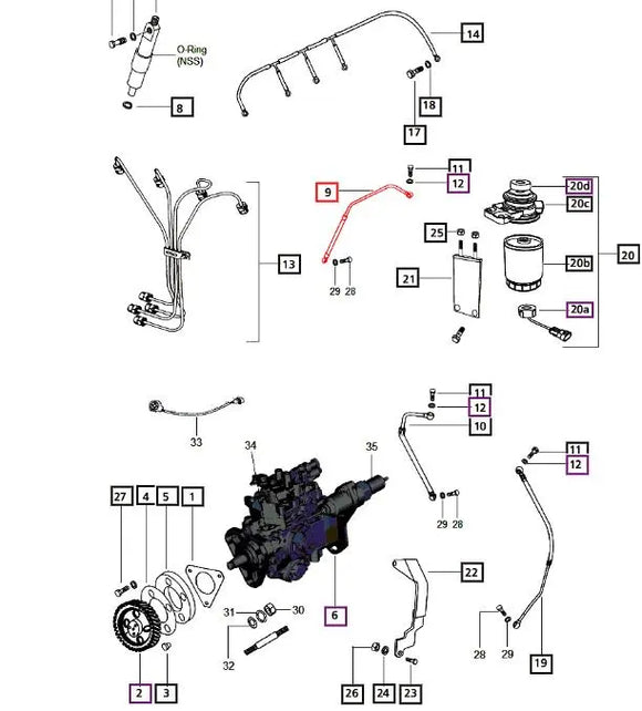 Mahindra Tractor Fuel Line Tank to Filter Mahindra Direct Parts