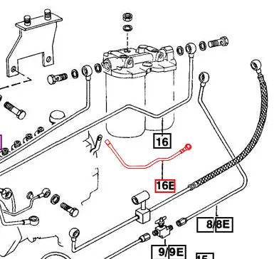 Mahindra Tractor Fuel Pipe - Feed Pump To Filter 005555832R11 Mahindra Direct Parts