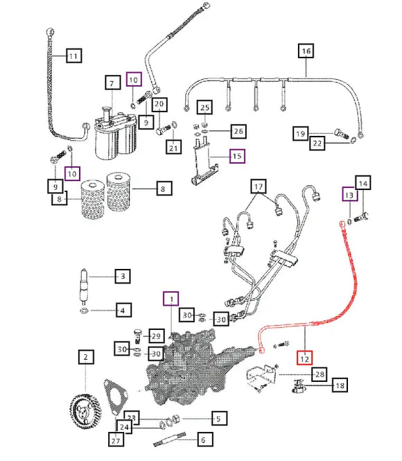 Mahindra Tractor Fuel Return Line 006005167C1 Mahindra Direct Parts