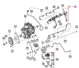 Mahindra Tractor Fuel Return Line From Fuel Rail To Main Return Line 006013760F2 Mahindra