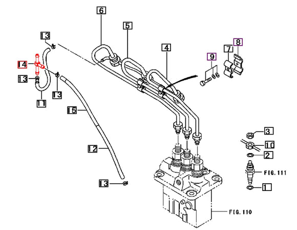 Mahindra Tractor Fuel Return Line T Fitting 31A6101500 Mahindra