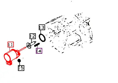 Mahindra Tractor Fuel Shut Off Solenoid E682060011 Mahindra Direct Parts