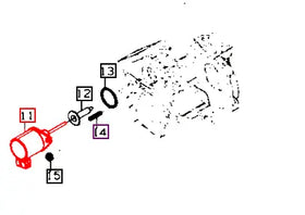 Mahindra Tractor Fuel Shut Off Solenoid E682060011 Mahindra Direct Parts