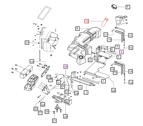 Mahindra Tractor Fuel Strainer 007515087D1 Mahindra