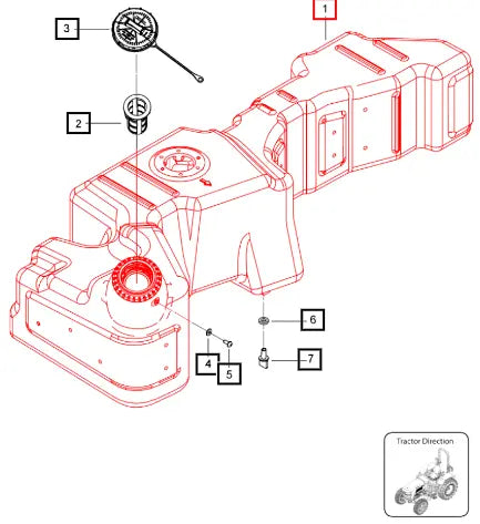 Mahindra Tractor Fuel Tank 007639033V91 Mahindra Direct Parts