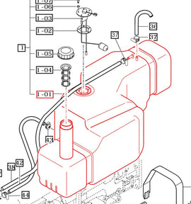 Mahindra Tractor Fuel Tank 17971112103 Mahindra Direct Parts