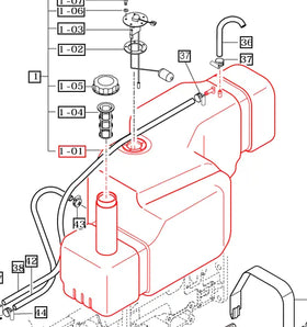 Mahindra Tractor Fuel Tank 17971112103 Mahindra Direct Parts