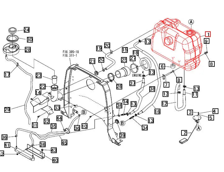 Mahindra Tractor Fuel Tank 19480303000 Mahindra Direct Parts