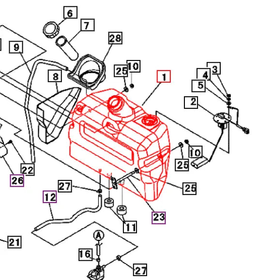 Mahindra Tractor Fuel Tank 19580111100 Mahindra Direct Parts