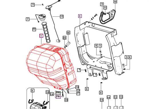 Mahindra Tractor Fuel Tank E007515756C91 Mahindra