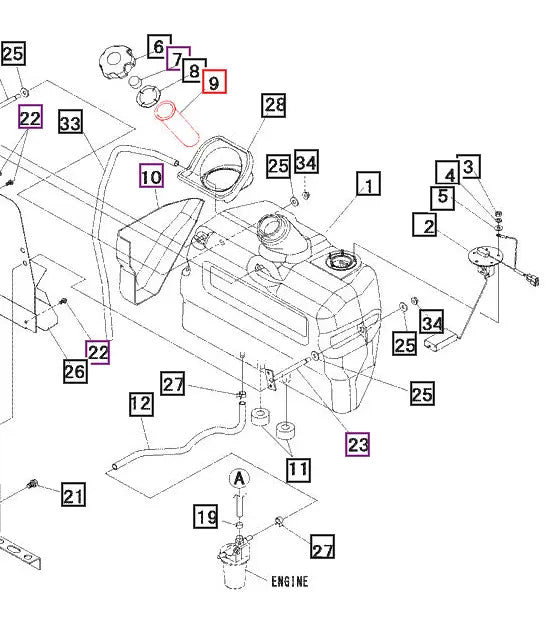 Mahindra Tractor Fuel Tank Filter 09806000002 Mahindra Direct Parts