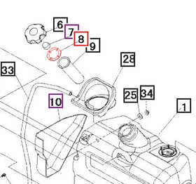 Mahindra Tractor Fuel Tank Filter Packing 09805030000 Mahindra Direct Parts