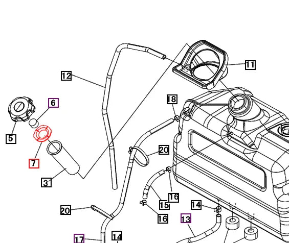Mahindra Tractor Fuel Tank Filter Packing 09805030000 Mahindra Direct Parts